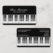 Pianotoetsenbord (Linen, afgeronde hoek) Visitekaartje (Voorkant / Achterkant)