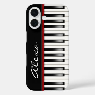 Pianotoetsenbord met aangepaste naam iPhone 16 hoesje