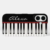 Pianotoetsenbord met aangepaste naam Case-Mate iPhone case (Achterkant (horizontaal))