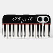 Pianotoetsenbord met aangepaste naam Case-Mate iPhone case (Achterkant (horizontaal))