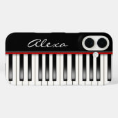 Pianotoetsenbord met aangepaste naam Case-Mate iPhone case (Achterkant (horizontaal))