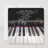 Pianotoetsenbord met belletjes voor overweging kaart (Voorkant)