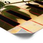 Pianotoetsenbord met bijbelversie poster (Hoek)