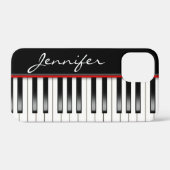 Pianotoetsenbord met naam Hoesje-Mate iPhone Case (Achterkant (horizontaal))