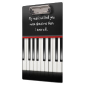 pianotoetsenbord met prijsopgave klembord (Links)