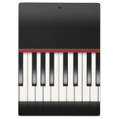 pianotoetsenbord met prijsopgave klembord (Achterkant)