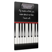 pianotoetsenbord met prijsopgave klembord (Rechts)