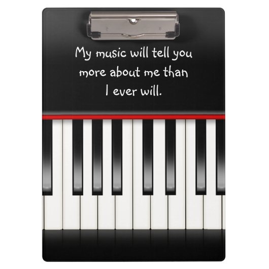 pianotoetsenbord met prijsopgave klembord (Voorkant)