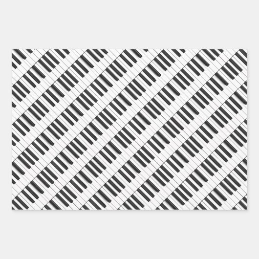 Pianotoetsenbord Musical Design Wrapping Paper Set (Voorkant 3)