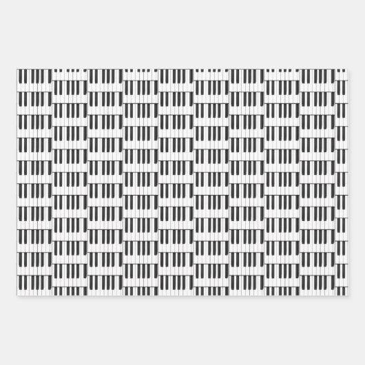 Pianotoetsenbord Musical Design Wrapping Paper Set (Voorkant 2)