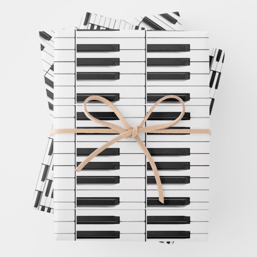 Pianotoetsenbord Musical Design Wrapping Paper Set (In situ)