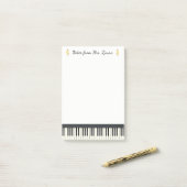 Pianotoetsenbord Musical Instrument Gold voor Pian Post-it® Notes (Op bureau)
