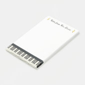 Pianotoetsenbord Musical Instrument Gold voor Pian Post-it® Notes (Schuin)