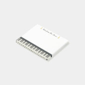 Pianotoetsenbord Musical Instrument Gold voor Pian Post-it® Notes (Schuin)