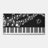 Pianotoetsenbord Muzieknoten Monogram Bureaumat (Voorkant)