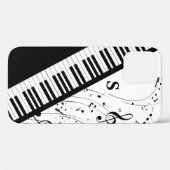 Pianotoetsenbord Muzieknoten Monogram Zwart Wit Case-Mate iPhone Case (Achterkant (horizontaal))