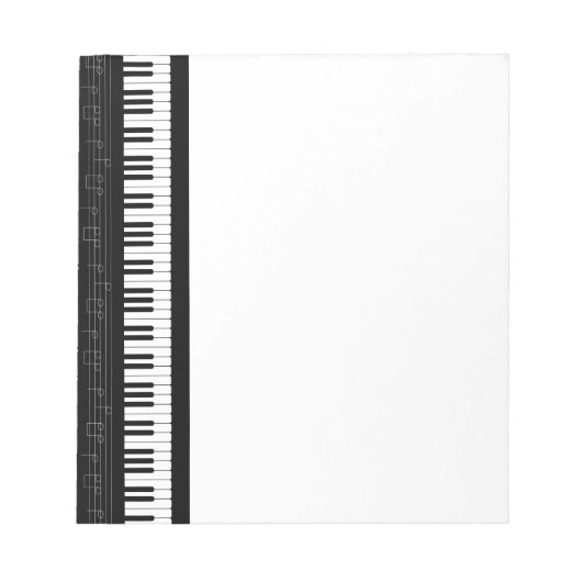 Pianotoetsenbord Notitieblok (Voorkant)