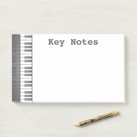 Pianotoetsenbord Ontwerpnotities na IT Post-it® Notes (Op bureau)