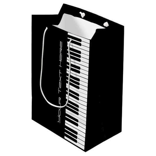 Pianotoetsenbord Organische middelmatige Gift Bag Medium Cadeauzakje (Voorkant Gekanteld)