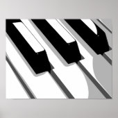 Pianotoetsenbord Pop Art Print (Voorkant)