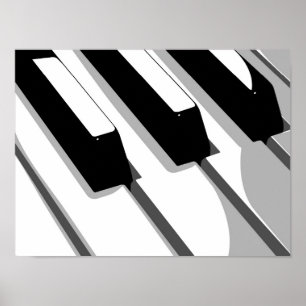 Pianotoetsenbord Pop Art Print