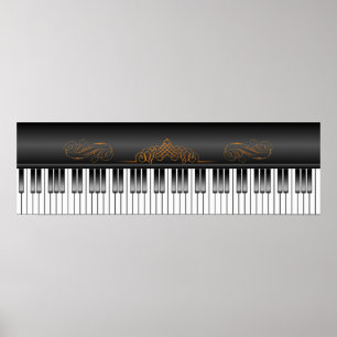 Pianotoetsenbord Poster