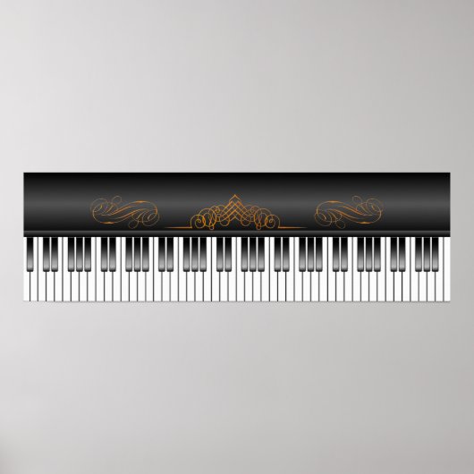 Pianotoetsenbord Poster (Voorkant)