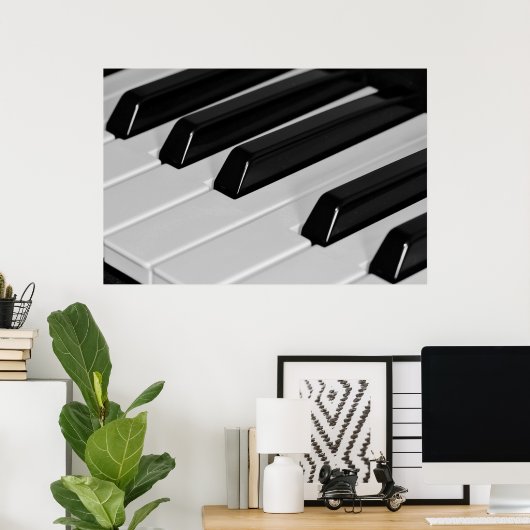 Pianotoetsenbord Poster (Thuiskantoor)