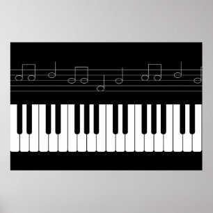 Pianotoetsenbord Poster