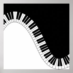 Pianotoetsenbord Poster
