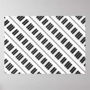 Pianotoetsenbord Poster