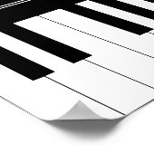 Pianotoetsenbord Poster (Hoek)