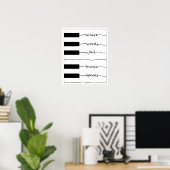 Pianotoetsenbord-Poster met Inspirerend citaat Poster (Thuiskantoor)