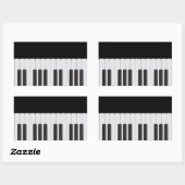 Pianotoetsenbord Rechthoekige Sticker (Vel)