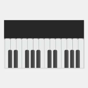 Pianotoetsenbord Rechthoekige Sticker