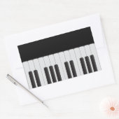 Pianotoetsenbord Rechthoekige Sticker (Envelop)