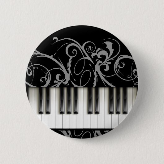Pianotoetsenbord Ronde Button 5,7 Cm (Voorkant)