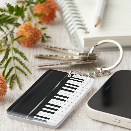 Pianotoetsenbord Sleutelhanger (Voorkant Rechts)