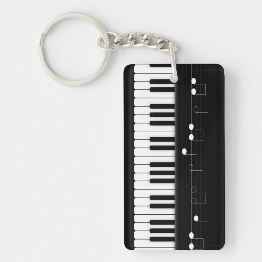 Pianotoetsenbord Sleutelhanger (Voorkant)