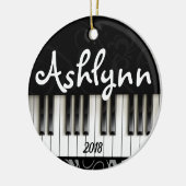 Pianotoetsenbord - Speciaal pianist Musicien Gift Keramisch Ornament (Links)