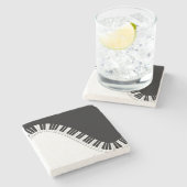 Pianotoetsenbord Stenen Onderzetter (Zijkant)