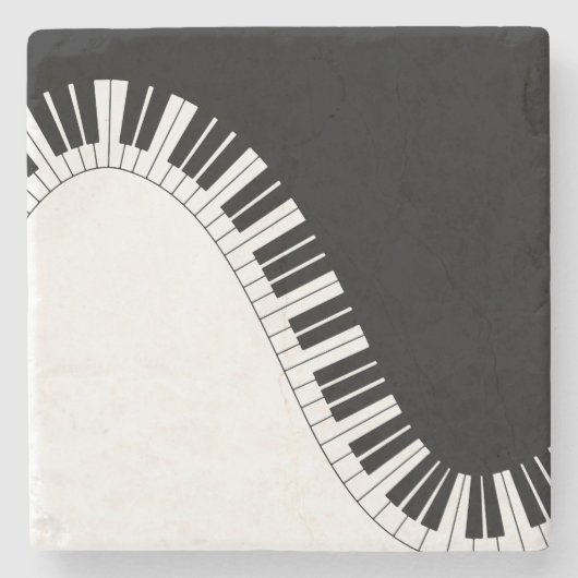 Pianotoetsenbord Stenen Onderzetter (Voorkant)