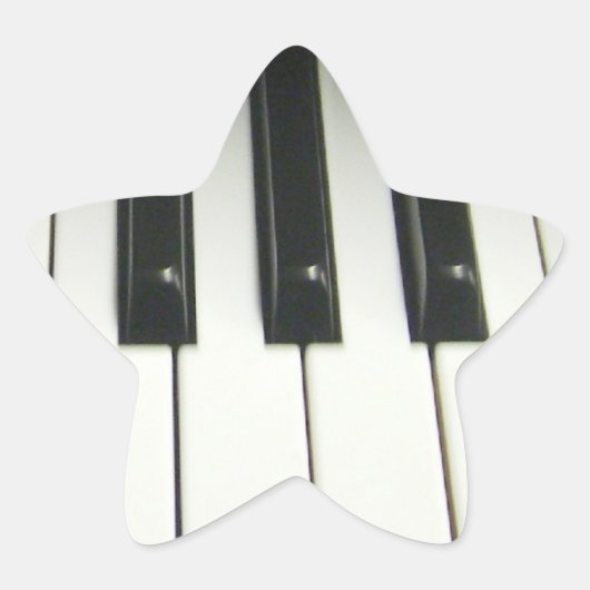 Pianotoetsenbord Ster Sticker (Voorkant)