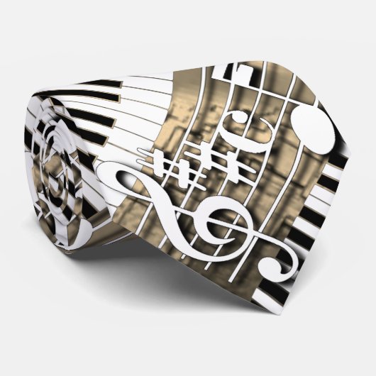 Pianotoetsenbord Stropdas (Opgerold)