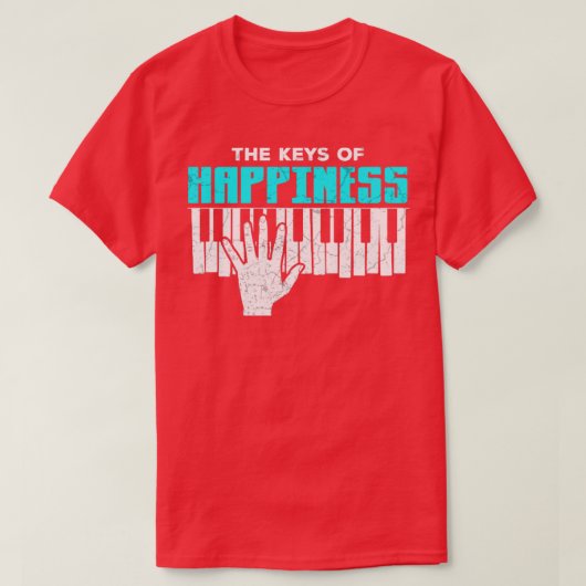 Pianotoetsenbord T-shirt (Design voorkant)