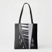 Pianotoetsenbord Tote Bag (Voorkant)