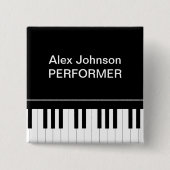 Pianotoetsenbord Vierkante Button 5,1 Cm (Voorkant)