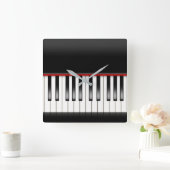 pianotoetsenbord vierkante klok (Huis)