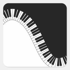 Pianotoetsenbord Vierkante Sticker