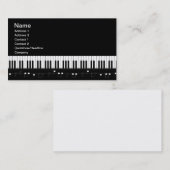 Pianotoetsenbord Visitekaartje (Voorkant / Achterkant)